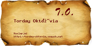 Torday Oktávia névjegykártya